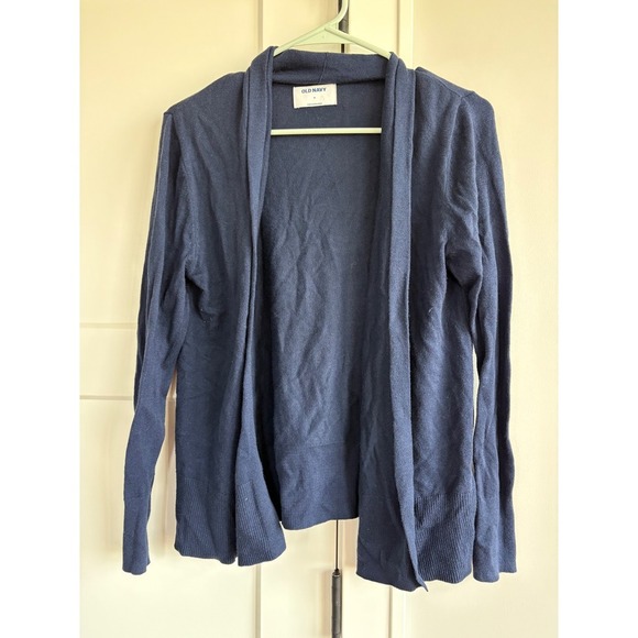 Old Navy Womens Cardigan Sweater Open Front Knit Blue Casual Layering Medium - Picture 2 of 5